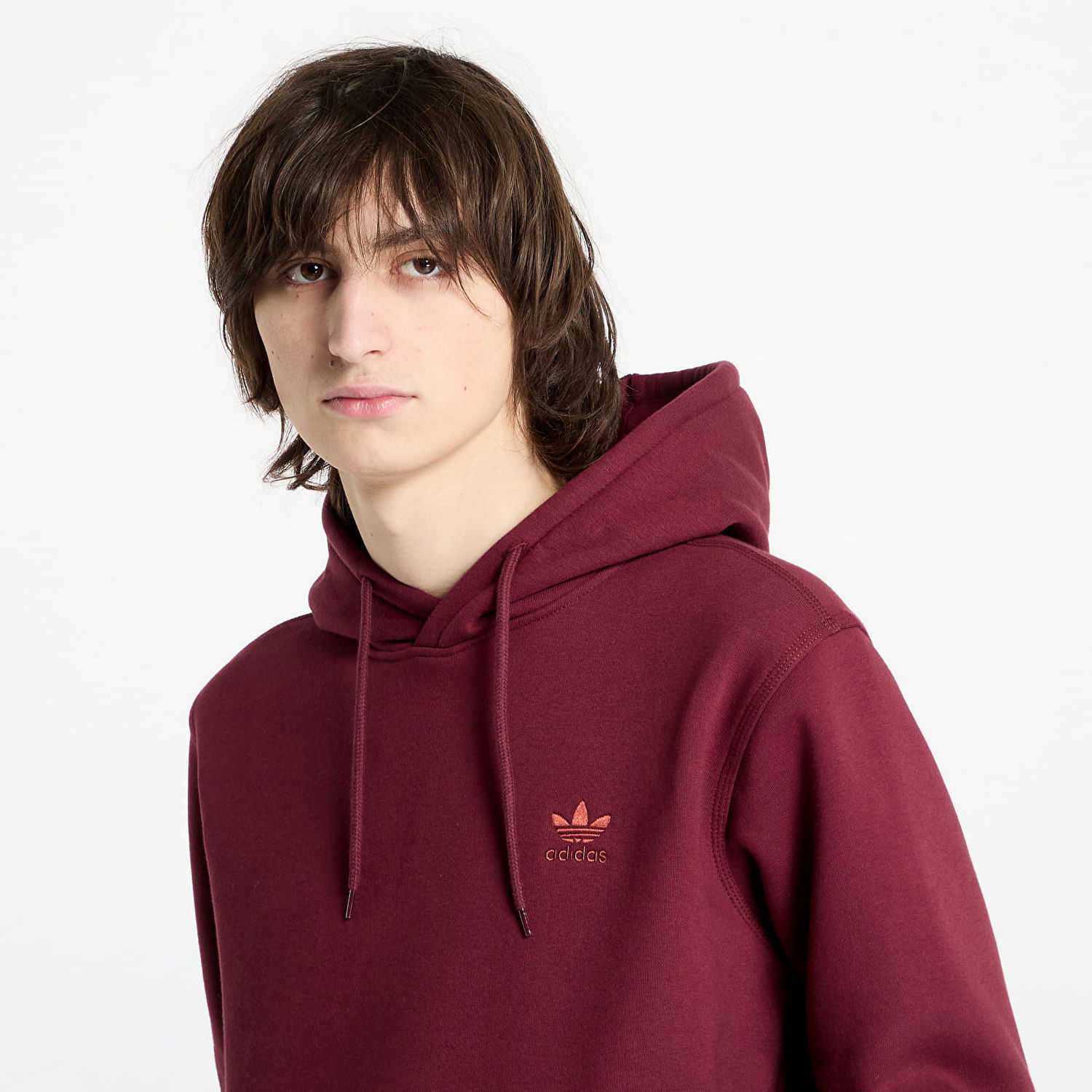 Sweatshirt adidas Performance Trefoil Essentials Hoodie Bourgogne | JD2403, 1