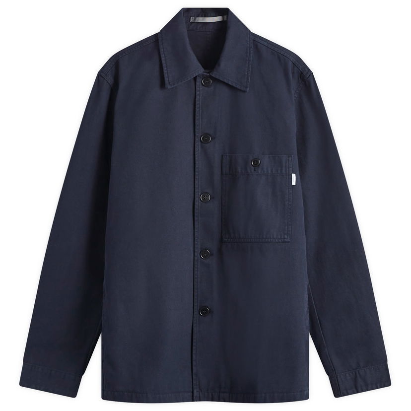 Skjorte NORSE PROJECTS Twill Overshirt Blå | N50-0260-7004