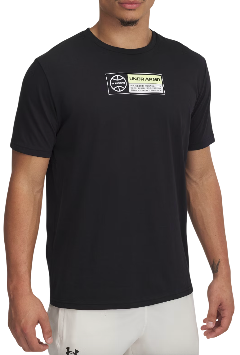 T-shirt Under Armour Hoops 60/40s Short Sleeve T-Shirt Sort | 1390187-001