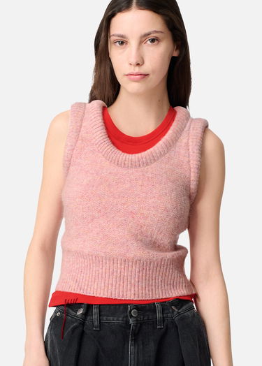 Vest AXEL ARIGATO Ana Fluffy Sleeveless Knitted Vest Lyserød | A3357001, 7