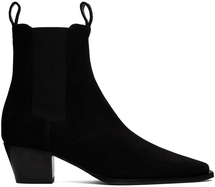 Sneakers og sko TOTEME The City Suede Chelsea Boots Sort | 234-WLGSE074-LE0012, 0