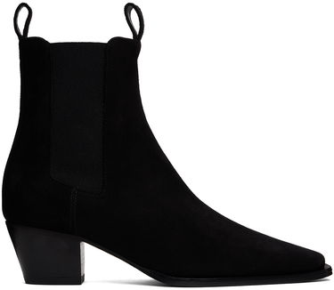 Sneakers og sko TOTEME The City Suede Chelsea Boots Sort | 234-WLGSE074-LE0012, 0