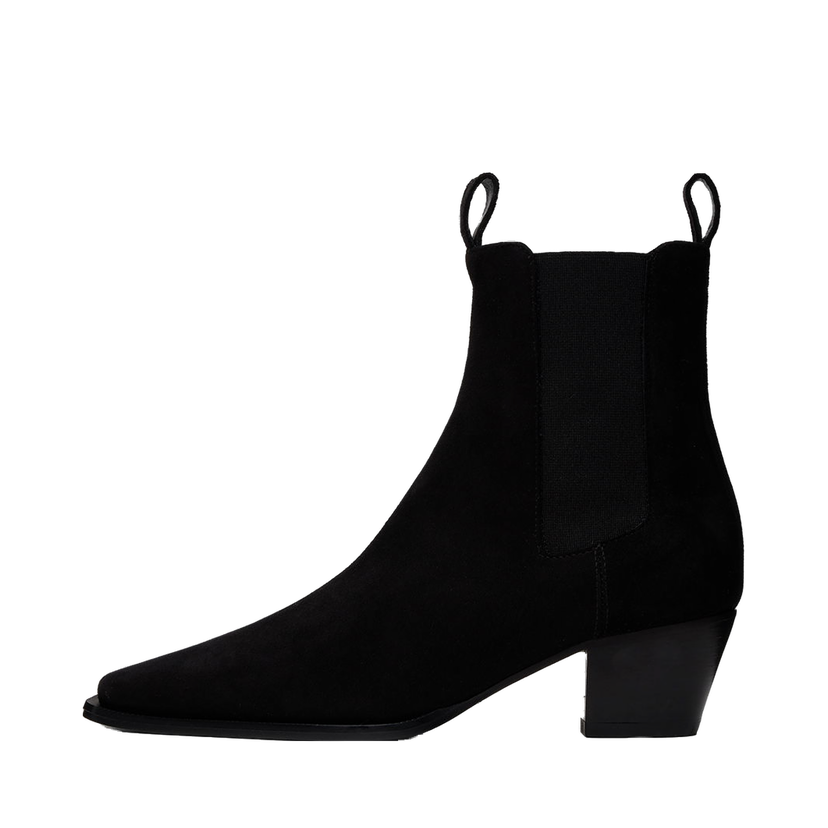 Sneakers og sko TOTEME The City Suede Chelsea Boots Sort | 234-WLGSE074-LE0012