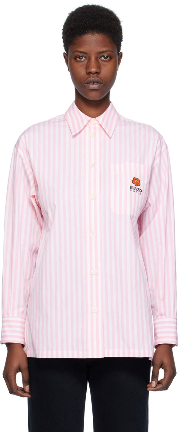 Skjorte KENZO Paris Boke Flower Crest Shirt Lyserød | FE52CH0919LM
