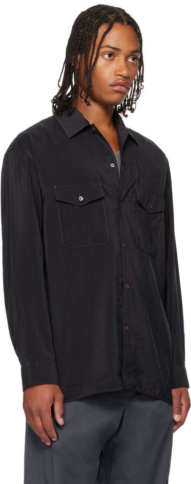 Skjorte LEMAIRE Lemaire Convertible Collar Shirt Sort | SH1202 LF1308, 1