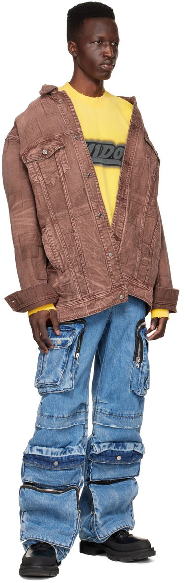 Jakke We11done We11done Denim Trucker Jacket Brun | WD-DJ1-22-366-U-BR, 3
