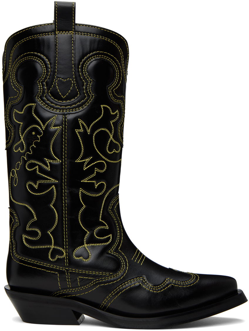 Sneakers og sko GANNI GANNI Western Boots Sort | S2169, 0