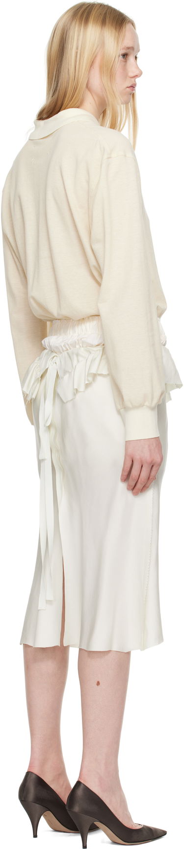 Nederdel Maison Margiela Maison Margiela Paneled Midi Dress Hvid | S51DD0037 MTJ030, 2