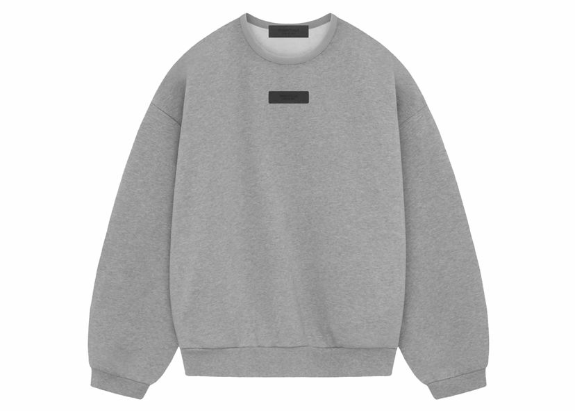 Sweatshirt Fear of God Essentials Crewneck Dark Heather Oatmeal Grå | 192SP244683F