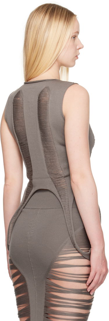 Tanktop Rick Owens Rick Owens Hollywood Tanja Destroyed Tank Top Grå | RO01E7615 KGRIDM, 2