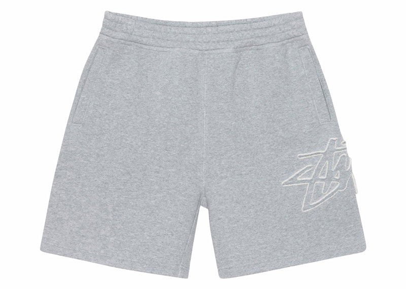 Shorts Stüssy Stussy Tonal Applique Fleece Shorts Grå | 112311, 0