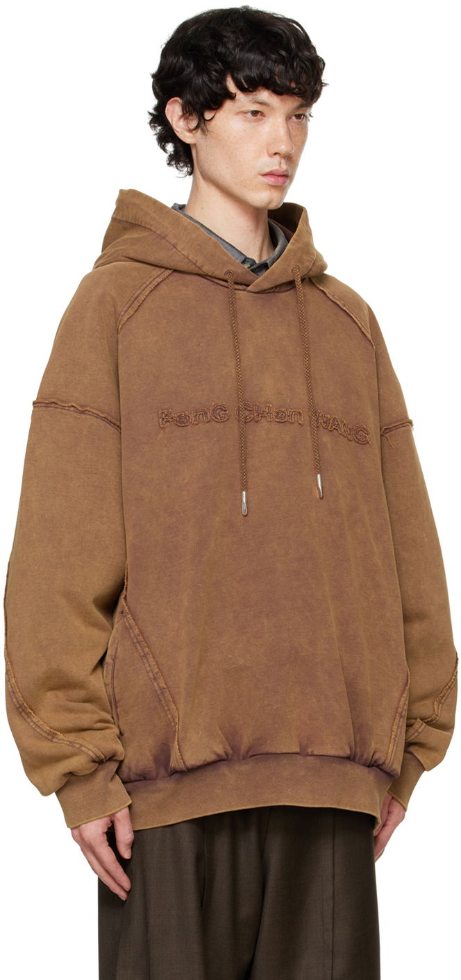Sweatshirt Feng Chen Wang Feng Chen Wang Washed Hoodie Brun | FUF18HD04, 1
