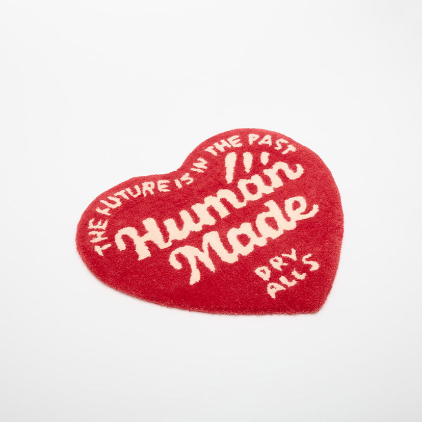 Home decor Human Made HUMAN MADE Small Heart Rug 'The Future Is In The Past Dry Alls' Rød | HM30GD044RD