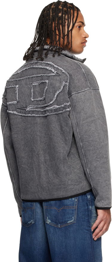 Jakke Diesel S-Baty-New Washed Fleece-Lined Track Jacket Grå | A19407-0AJFN-02A, 2