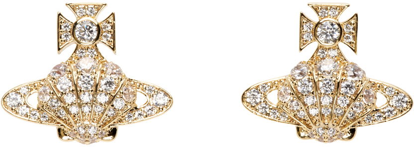 Øreringe Vivienne Westwood Vivienne Westwood Natalina Shell Orb Earrings Gul | 6201034I-02R102-SM, 0
