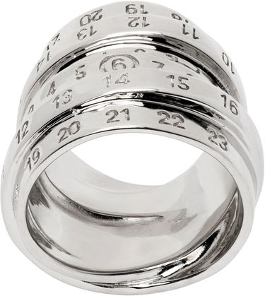 Ring Maison Margiela MM6 Maison Margiela Silver-Tone Numeric Ring Metalisk | SM6UQ0102 P6627, 1