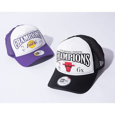 Kasket New Era 9FORTY A-Frame Trucker NBA League Champions Chicago Bulls Black Sort | 60298648, 2