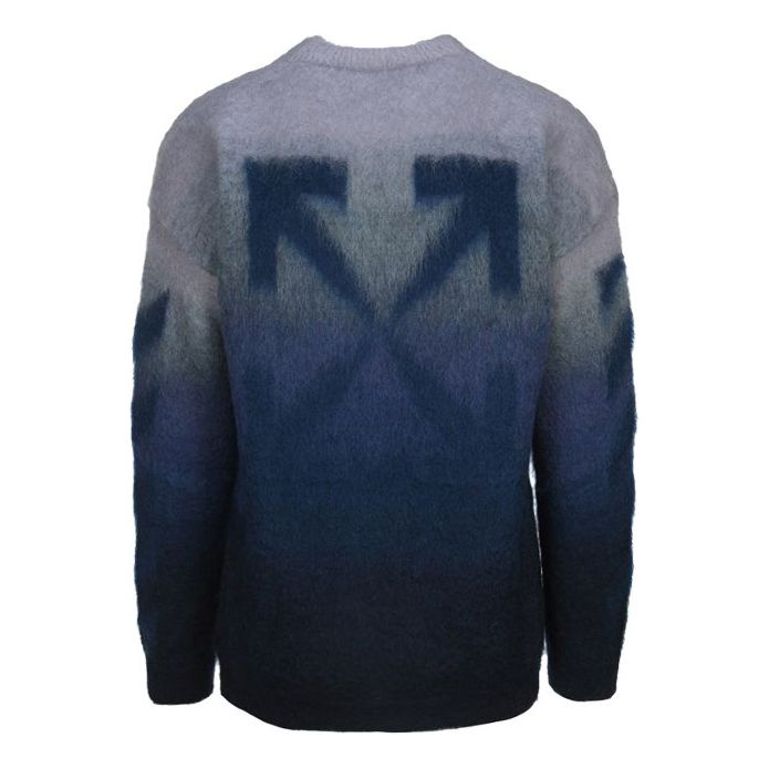 Sweater Off-White Off-White Gradient Wool Sweater Blå | OMHE098F21KNI0014545