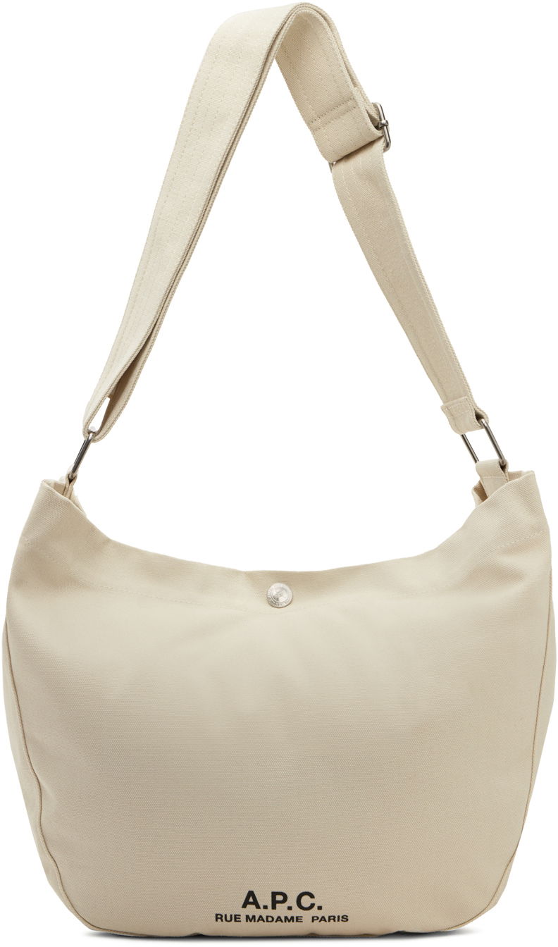 Håndtaske A.P.C. Off-White Journal Satchel Bag Beige | PSAJZ-M61939